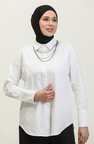 Chemise Boutonnée 4300-01 Blanc 4300-01