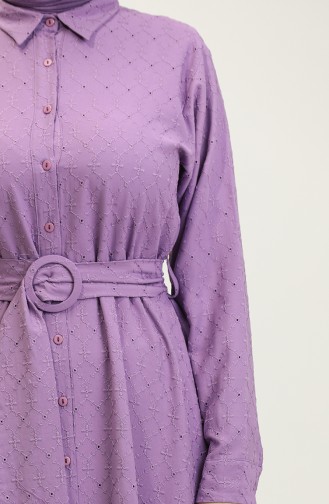 Buttoned Dress Lilac 7717 918