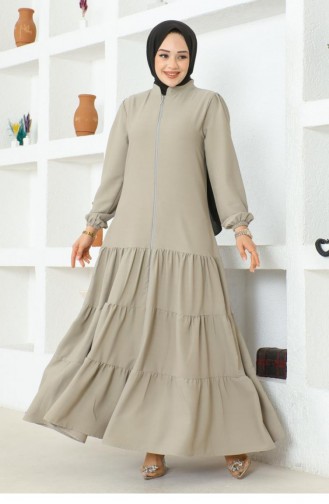 0031Sgs Jessica Crepe Abaya Mit Mehrlagigem Rockstein 16883