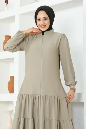 Jessica Abaya En Crêpe Avec Jupe Superposée 0031-05 Pierre 0031-05