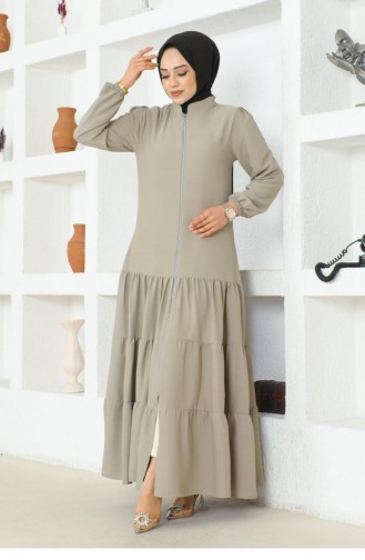 0031Sgs Jessica Crepe Abaya Mit Mehrlagigem Rockstein 16883