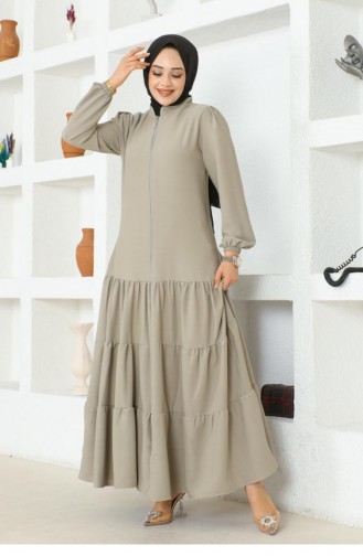 0031Sgs Jessica Crepe Abaya Mit Mehrlagigem Rockstein 16883