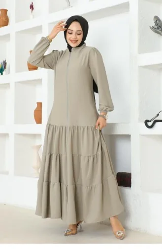 Jessica Abaya En Crêpe Avec Jupe Superposée 0031-05 Pierre 0031-05