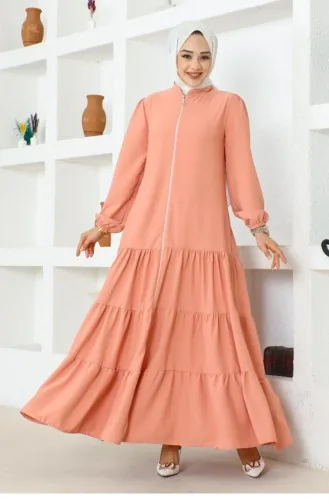 Jessica Abaya En Crêpe Avec Jupe Superposée 0031-03 Poudre 0031-03