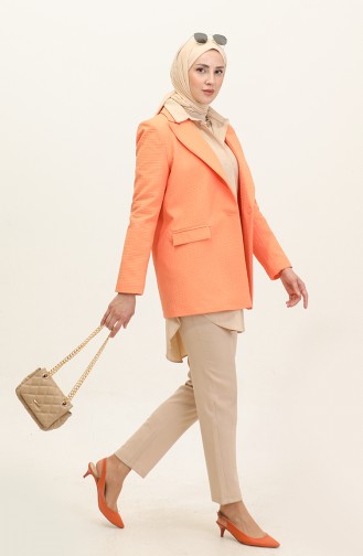 Seersucker Jacket Orange C1018 959