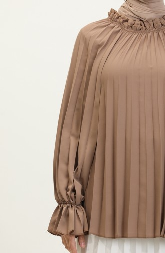 Pleated Blouse Mink G1258 996