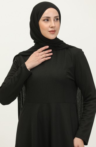 فستان بحزام 5003-02 أسود 5003-02