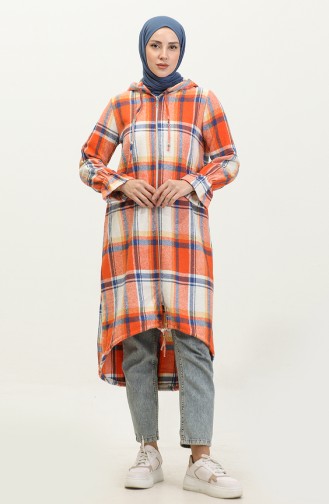 Holzfäller-Karierte Tunika 0155-04 Orange 0155-04
