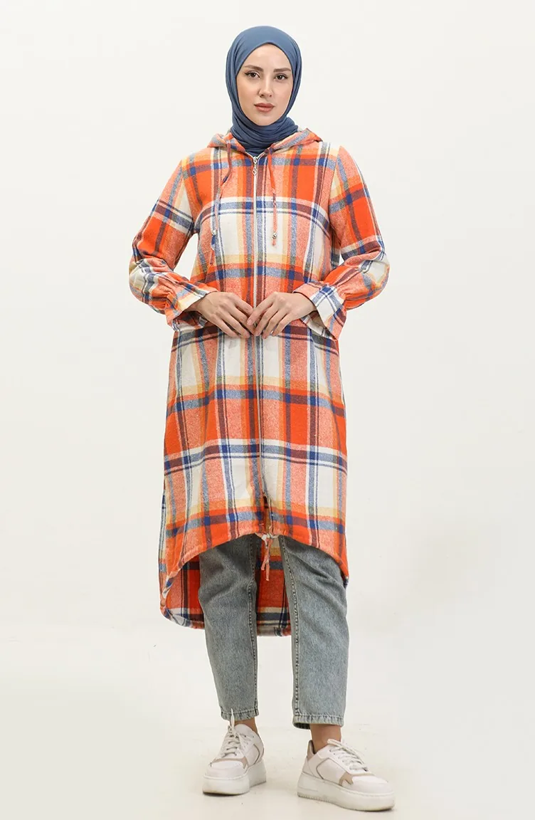 Oduncu Ekose Tunik 0155-04 Turuncu