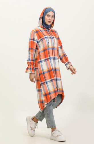 Holzfäller-Karierte Tunika 0155-04 Orange 0155-04