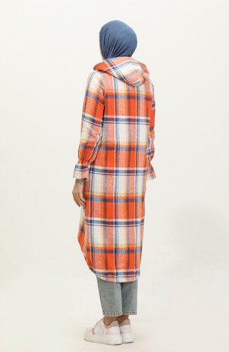 Holzfäller-Karierte Tunika 0155-04 Orange 0155-04