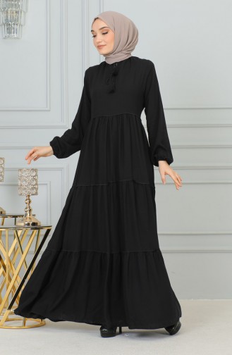 0229Sgs Tassel Detailed Dress Black 6265
