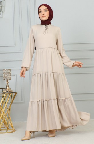 0229Sgs Kleid Mit Quasten-Detail Nerz 6266