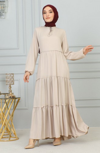 0229Sgs Kleid Mit Quasten-Detail Nerz 6266