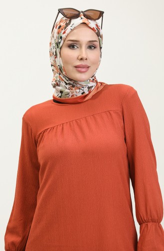 Shirred Hem Fabric Tunic 0404DA-06 Tile 0404DA-06