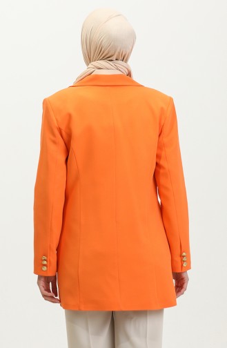 Long Large Size Blazer Jacket Orange C1003 964