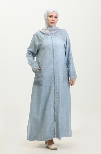 Abaya Authentique 8855-04 Bleu Jean 8855-04