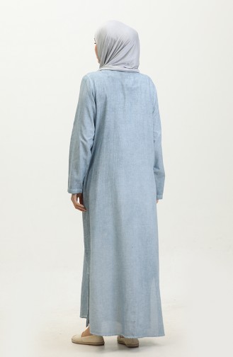 Abaya Authentique 8855-04 Bleu Jean 8855-04