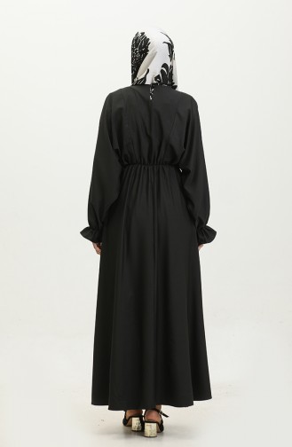 فستان سادة  2065-01 أسود 2065-01