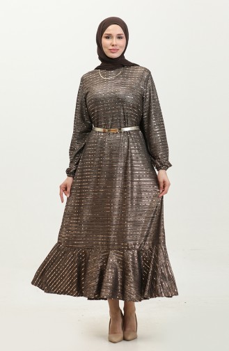 Flounced Hem Sequin Dress 0353-04 Copper 0353-04