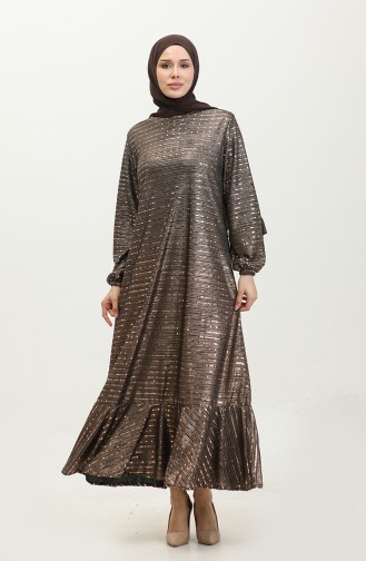 Flounced Hem Sequin Dress 0353-04 Copper 0353-04