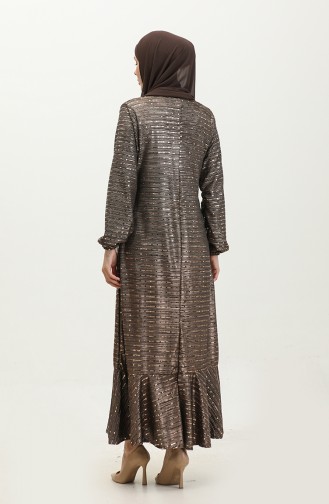 Flounced Hem Sequin Dress 0353-04 Copper 0353-04