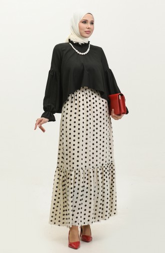 Bluse Mit Rüschenärmeln Und Kragen 2038-01 Schwarz 2038-01