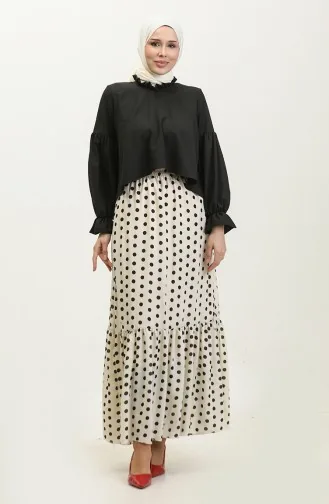 بلوزة قصيرة سادة 2038-01 أسود 2038-01