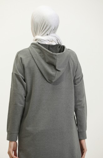 Ribbed Hooded Tracksuit 3023-04 Gray 3023-04