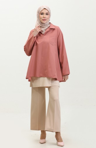 Oversize Tunik 2007-02 Gül Kurusu