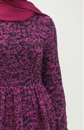 Robe Superposée En Mousseline Prune 7812 834