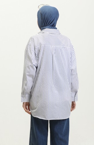 Oversize Striped Shirt 4801-03 Saxe 4801-03