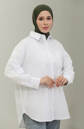 Oversize Shirt 4802-02 White 4802-02