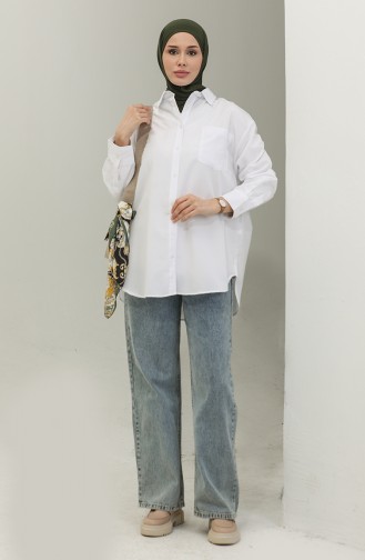 Oversize Shirt 4802-02 White 4802-02