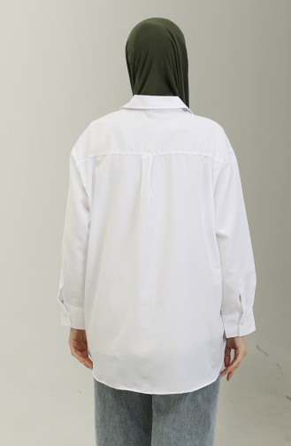 Chemise Oversize 4802-02 Blanc 4802-02