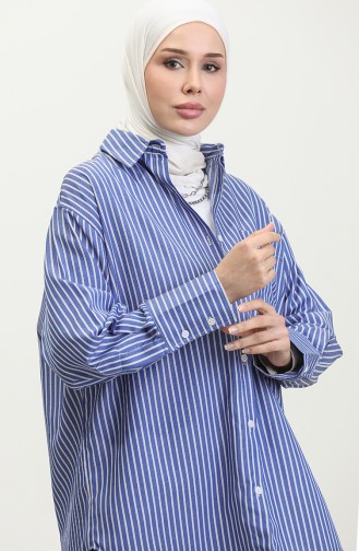 Striped Pocket Shirt 4806-01 Saxe 4806-01