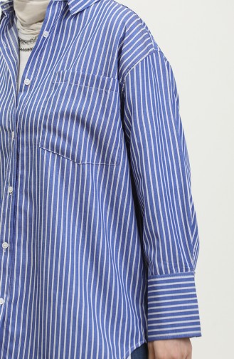 Striped Pocket Shirt 4806-01 Saxe 4806-01