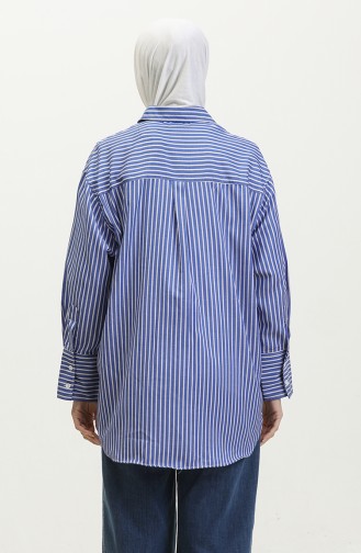 Striped Pocket Shirt 4806-01 Saxe 4806-01