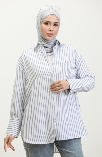 Striped Oxford Shirt 4807-02 Dark Blue 4807-02