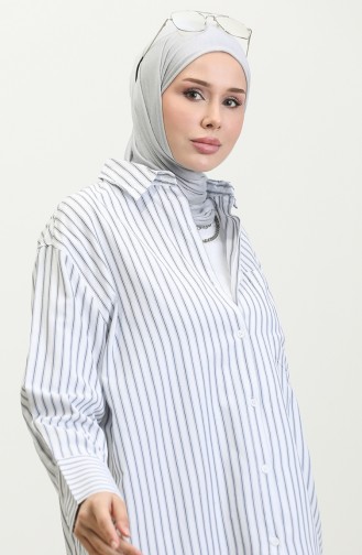 Striped Oxford Shirt 4807-02 Dark Blue 4807-02