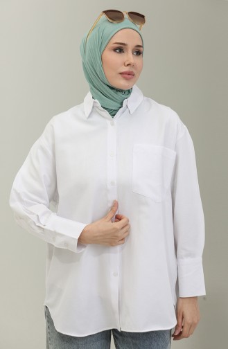 Pocketed Tunic  4805-02 white 4805-02