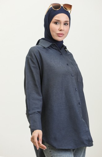 Tuniek Met Zakken 4805-07 Marineblauw 4805-07