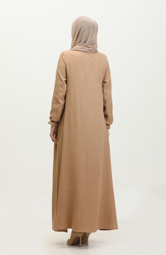 Mevlana Abaya Mit Reißverschluss 3086-02 Kamel 3086-02