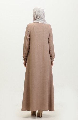 Mevlana Abaya 3086-04 Mink Met Ritssluiting 3086-04