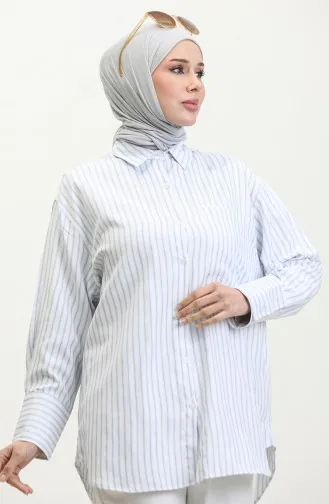 Striped Oxford Shirt 4807-01 Blue 4807-01