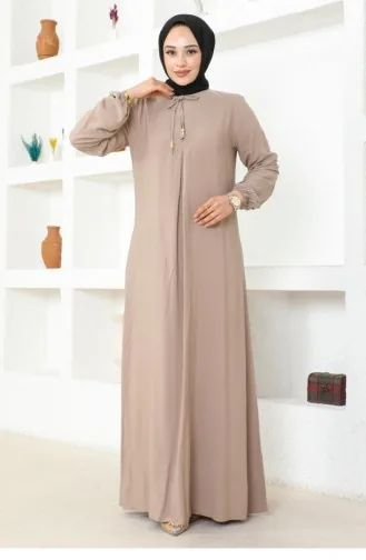 1121Sgs A Robe Plissée En Viscose Vison 16913