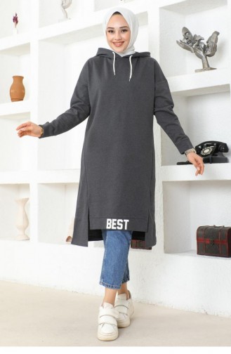 2079Mg Hooded Sports Tunic Anthracite 16921