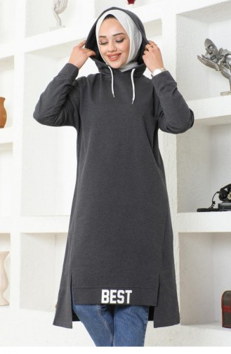 2079Mg Hooded Sports Tunic Anthracite 16921