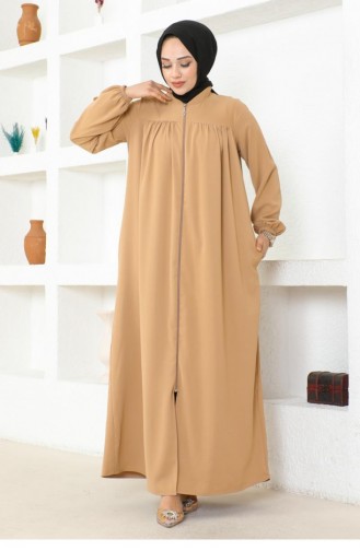 0032Sgs Réunis Jessica Crêpe Abaya Vison 16938