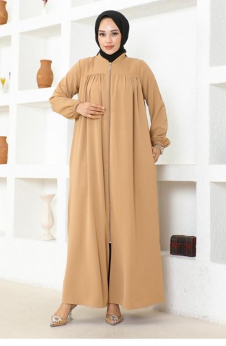 0032Sgs Réunis Jessica Crêpe Abaya Vison 16938